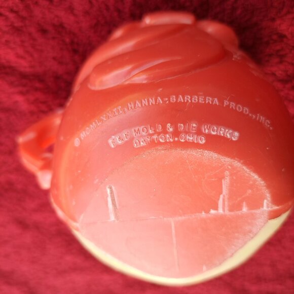 Vintage Pair Flintstones Pebbles And Bam Bam 1972 Plastic Vitamin Cups - Picture 5 of 14